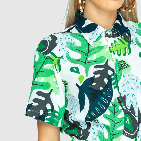 State Of Georgia I THE WALK IN THE PARK DRESS -  Cactus Green