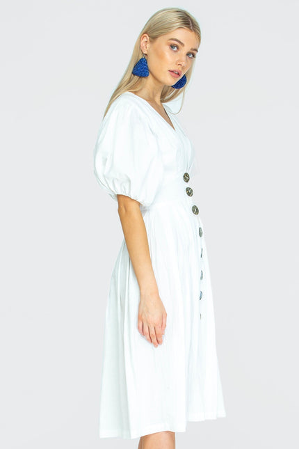 State Of Georgia I THE JAIME MIDI DRESS - WHITE