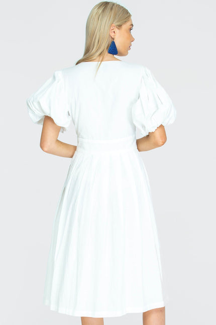 State Of Georgia I THE JAIME MIDI DRESS - WHITE
