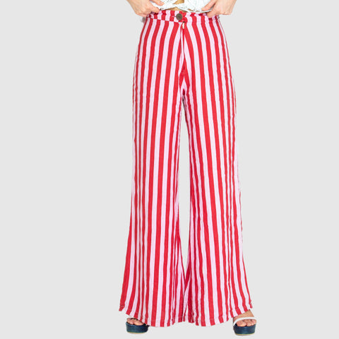 State Of Georgia I BOARDWALK LINEN PANT IN WHIPPY RED/PINK