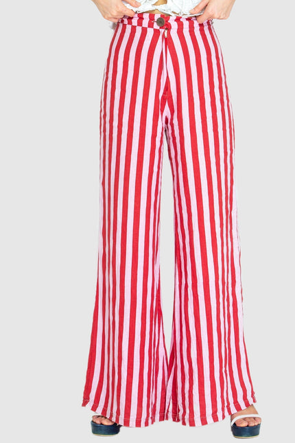 State Of Georgia I BOARDWALK LINEN PANT IN WHIPPY RED/PINK