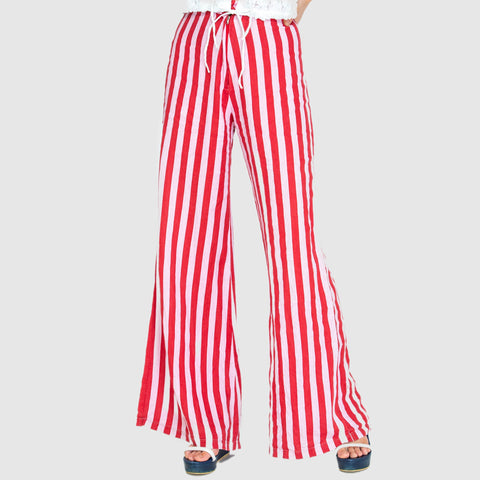State Of Georgia I BOARDWALK LINEN PANT IN WHIPPY RED/PINK