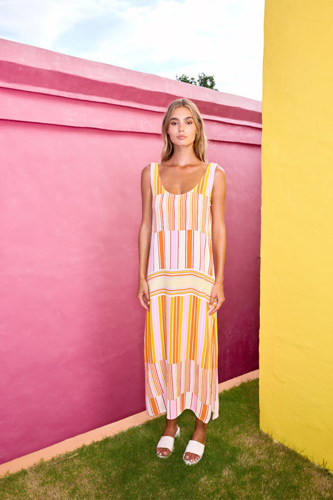 State Of Georgia I THE PAMELA DRESS - SOLEIL STRIPE