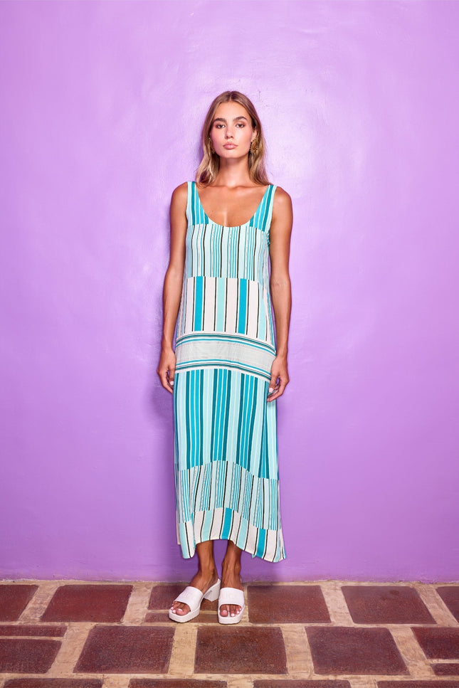 State Of Georgia I THE PAMELA DRESS - LUNA STRIPE