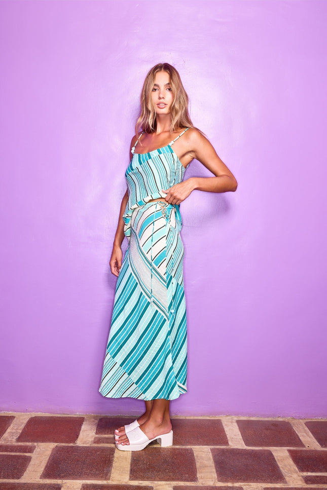 State Of Georgia I THE PAMELA SKIRT - LUNA STRIPE