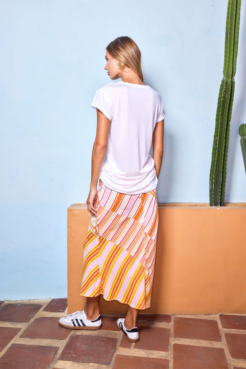 State Of Georgia I THE PAMELA SKIRT - SOLEIL STRIPE