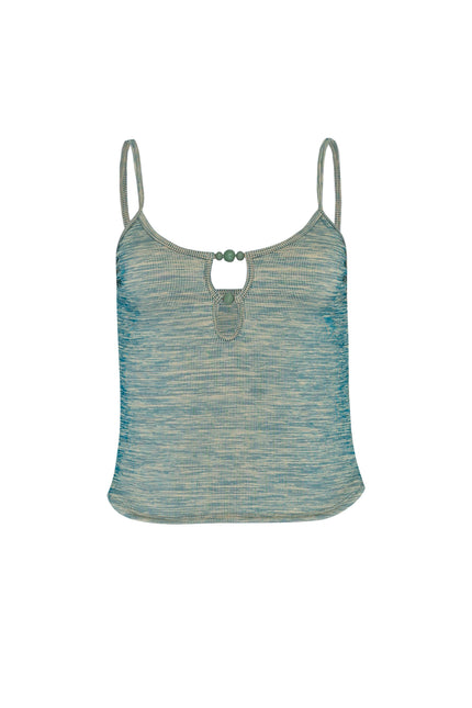 State Of Georgia I THE MUSE CAMI - MOTTLED GREEN