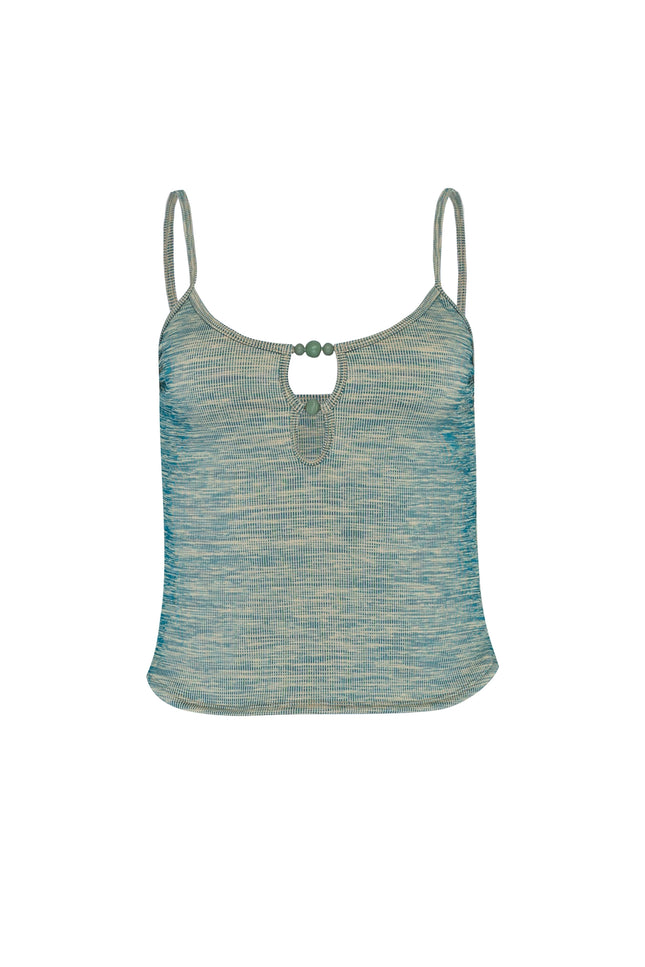 State Of Georgia I THE MUSE CAMI - MOTTLED GREEN