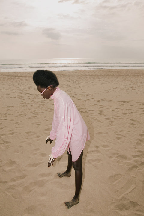 State Of Georgia I THE TUXEDO SHIRT/DRESS - PINK