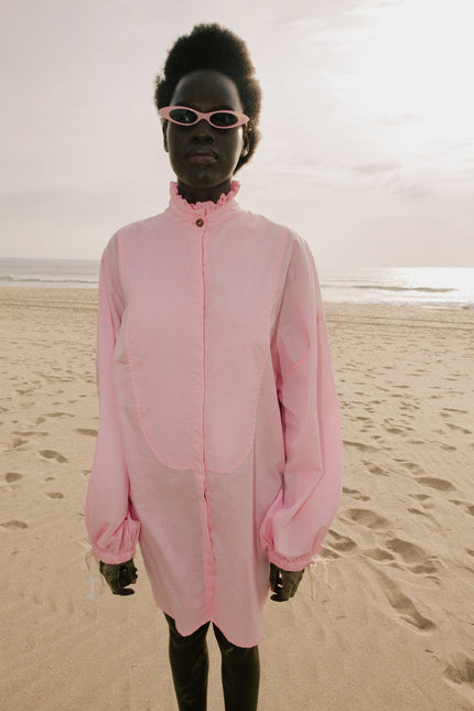 State Of Georgia I THE TUXEDO SHIRT/DRESS - PINK