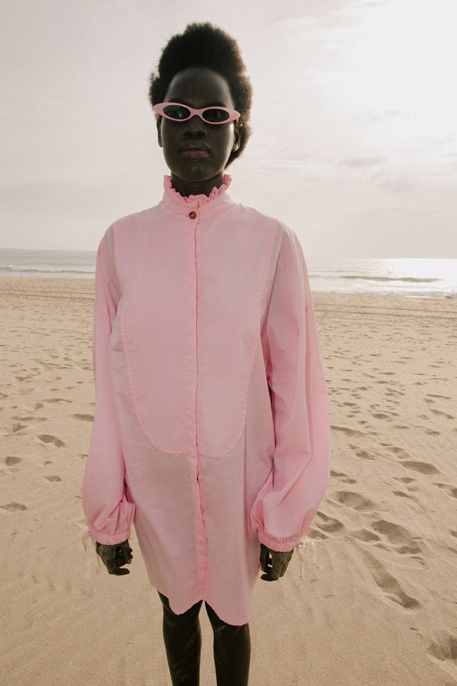 State Of Georgia I THE TUXEDO SHIRT/DRESS - PINK