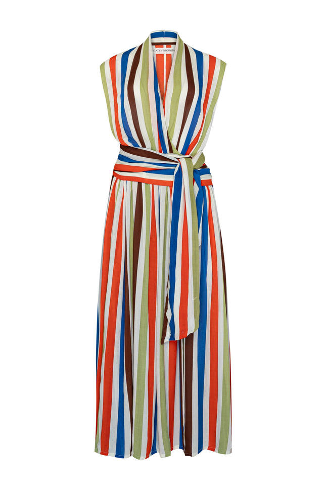 State Of Georgia I THE POINT DRESS MAXI - COOLIO STRIPE