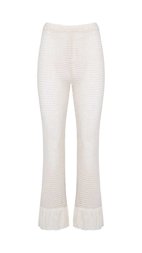 State Of Georgia I THE ERIKA KNITTED PULL ON PANTS - SOFT LATTE CREAM
