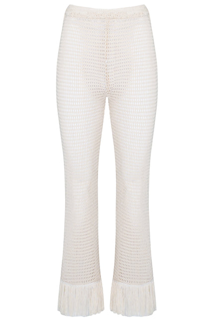 State Of Georgia I THE ERIKA KNITTED PULL ON PANTS - SOFT LATTE CREAM