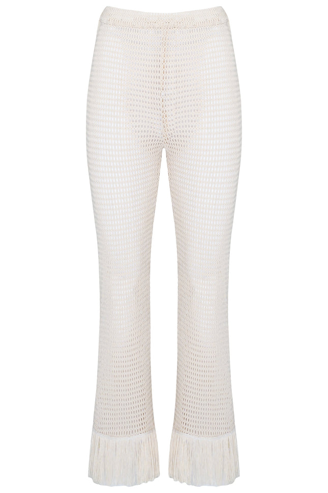 State Of Georgia I THE ERIKA KNITTED PULL ON PANTS - SOFT LATTE CREAM