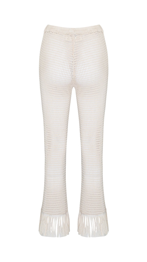 State Of Georgia I THE ERIKA KNITTED PULL ON PANTS - SOFT LATTE CREAM