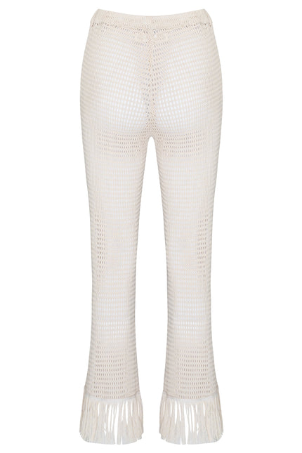 State Of Georgia I THE ERIKA KNITTED PULL ON PANTS - SOFT LATTE CREAM