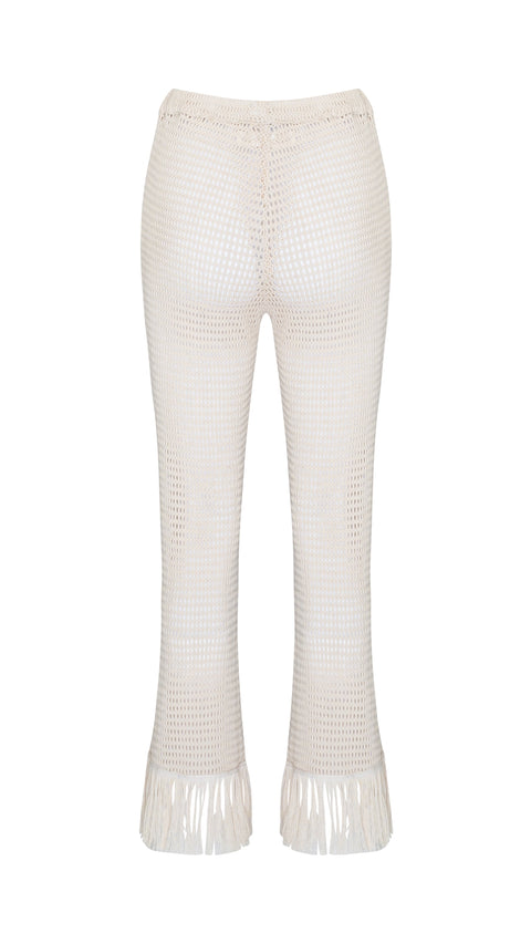 State Of Georgia I THE ERIKA KNITTED PULL ON PANTS - SOFT LATTE CREAM