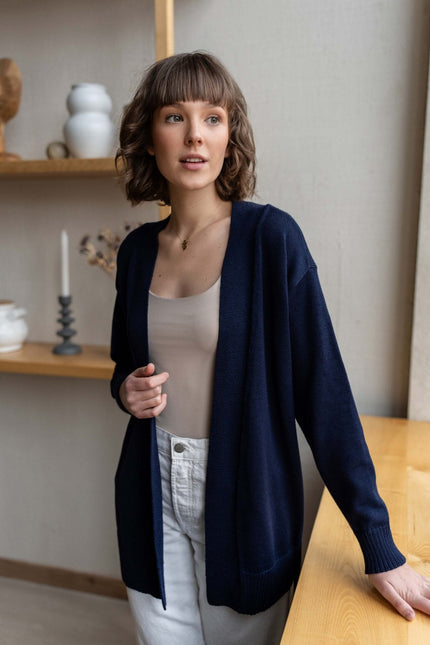 Monala | Merino wool cardigan with a belt