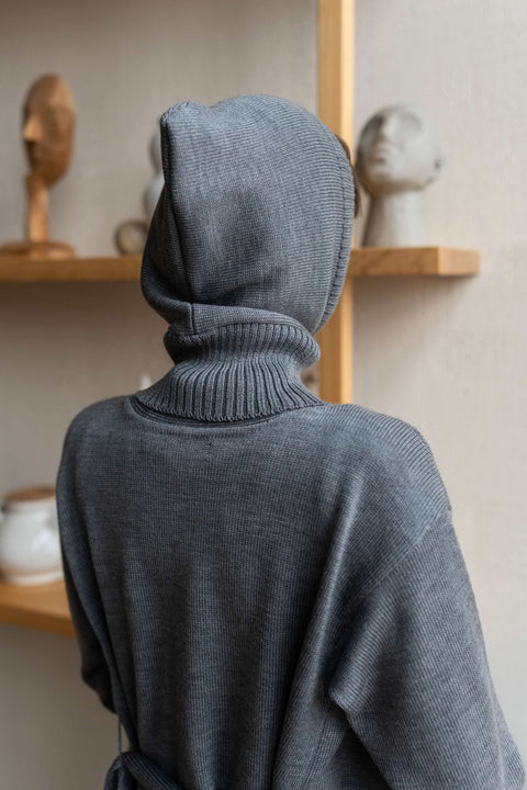 Monala | Women's knitted merino wool balaclava