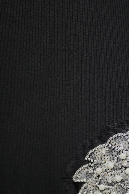 SOUR FIGS Embellished Wing Detail Turtleneck dress fabric detail