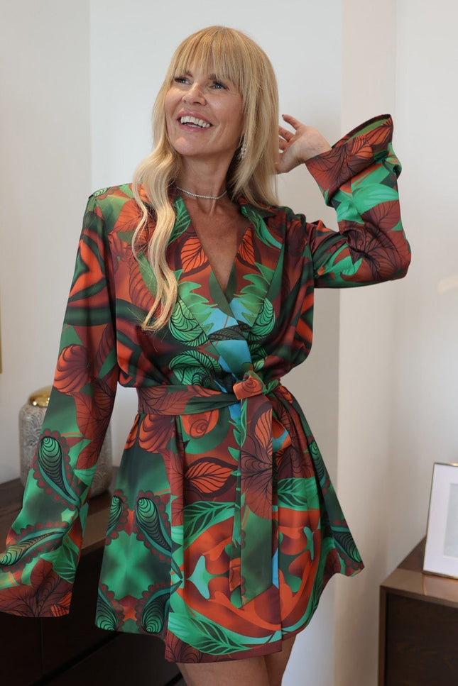 Janara Jones | Autumn Paisley Mini Blazer Dress