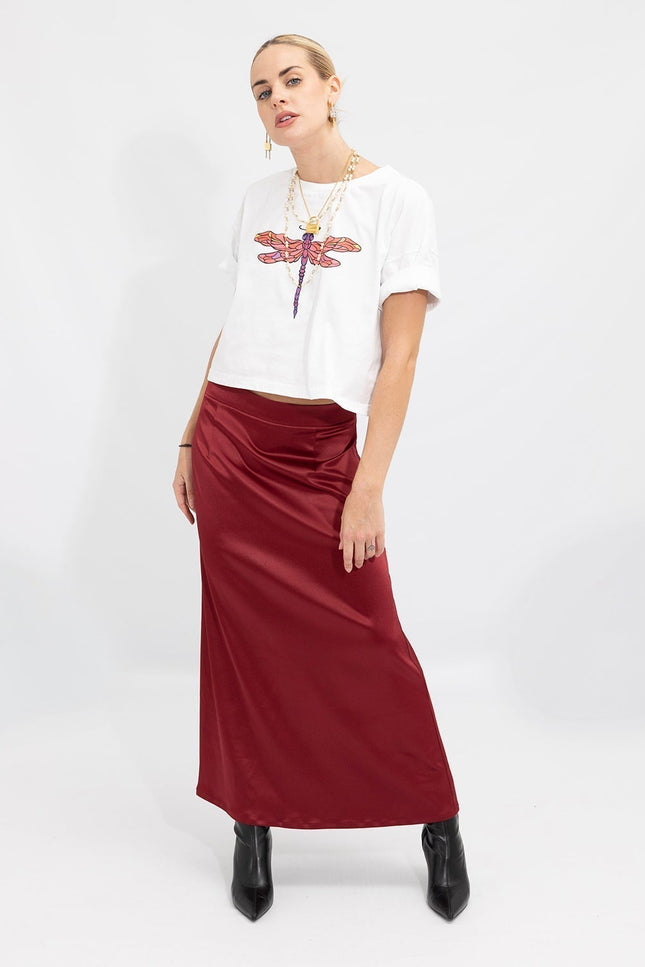 Janara Jones | Beetroot Low Waisted Maxi Skirt
