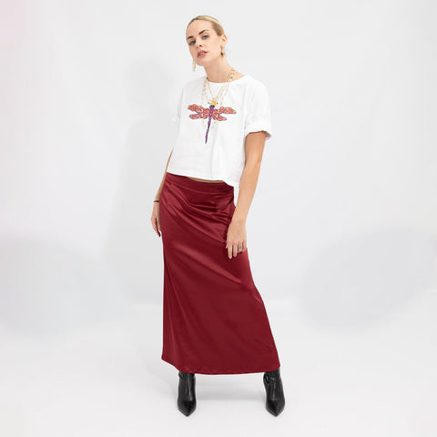 Janara Jones | Beetroot Low Waisted Maxi Skirt