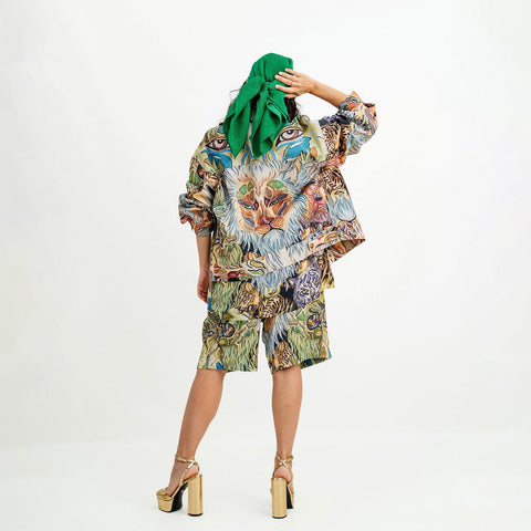 Janara Jones | Kurtka jeansowa Lee z motywem kota