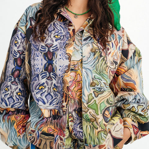 Janara Jones | Kurtka jeansowa Lee z motywem kota