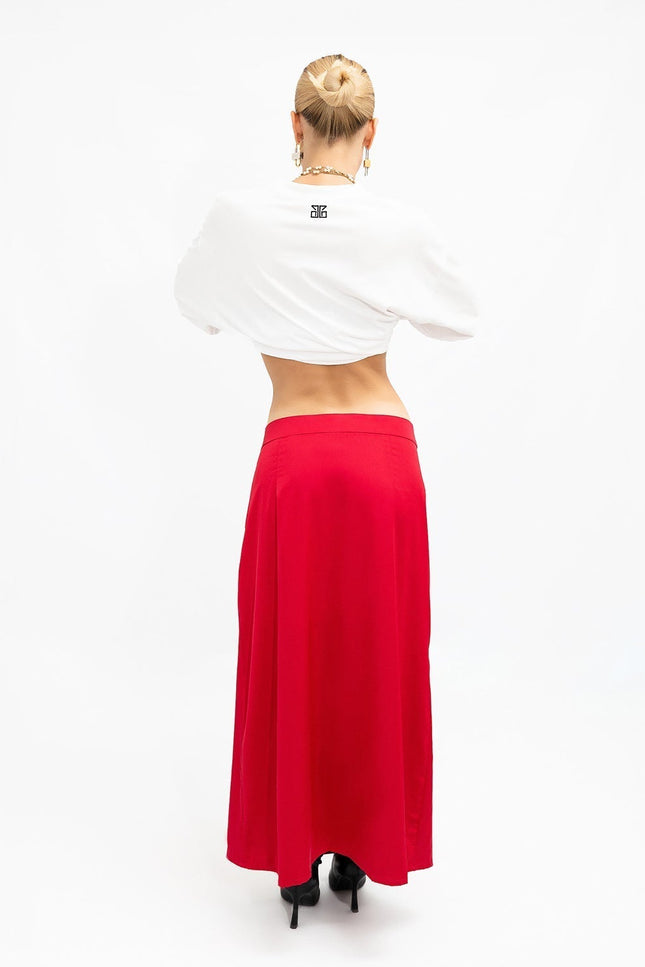 Janara Jones | Coral Low Waisted Maxi Skirt