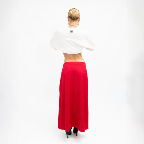 Janara Jones | Coral Low Waisted Maxi Skirt