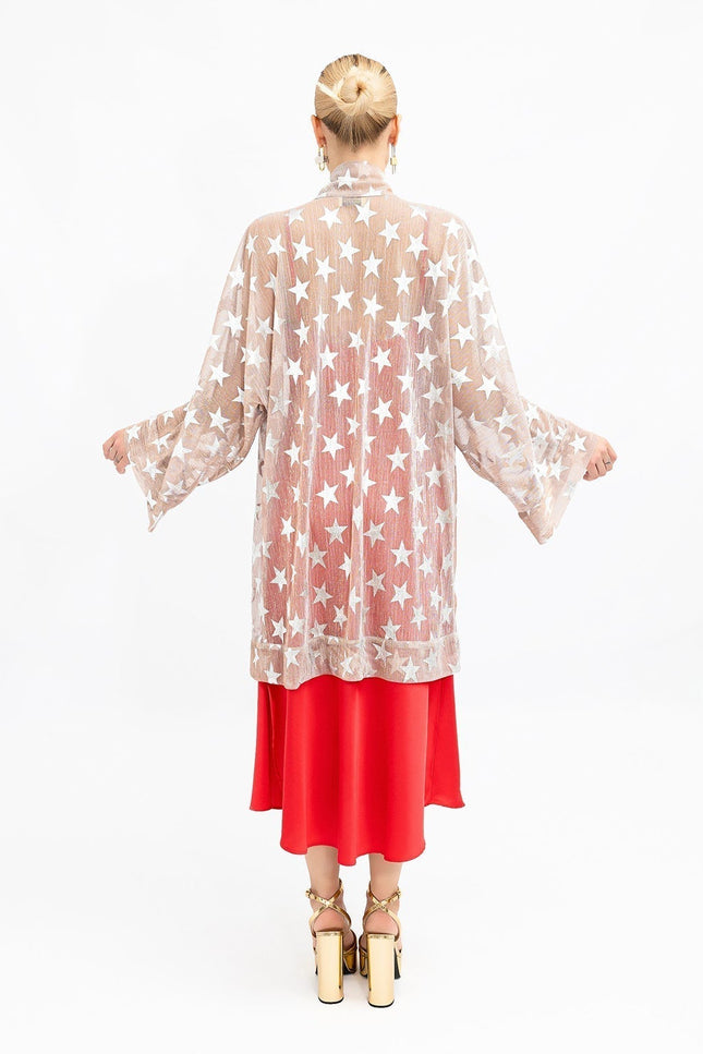 Janara Jones | Złote kimono w srebrne gwiazdki