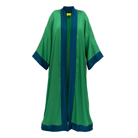 Janara Jones | Green Blue Cuffs Abaya Kaftan