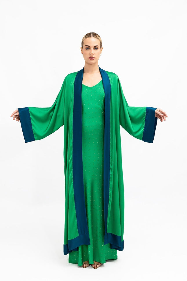 Janara Jones | Kaftan Abaya zielono-niebieski