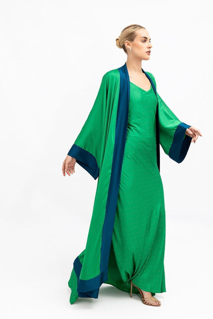 Janara Jones | Kaftan Abaya zielono-niebieski