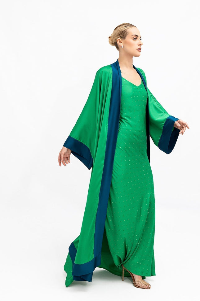 Janara Jones | Kaftan Abaya zielono-niebieski