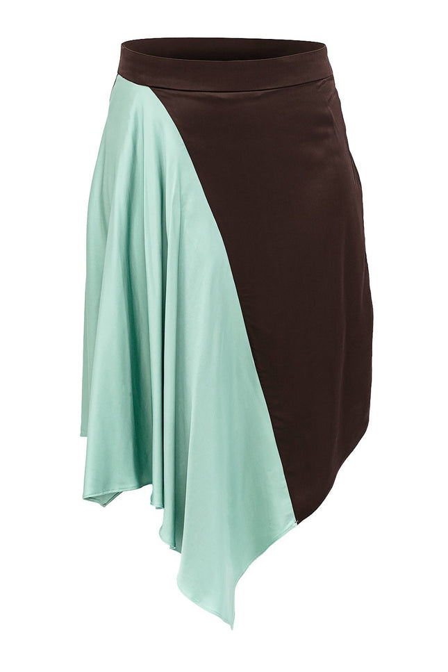 Janara Jones | Mint Chocolate Asymmetric Midi Skirt