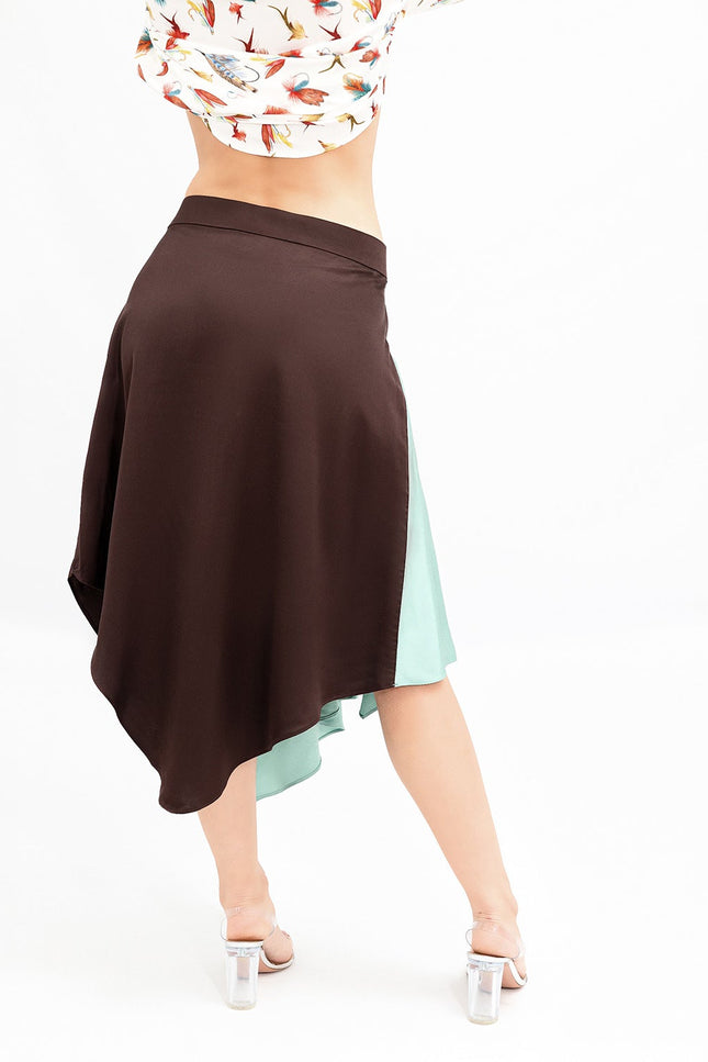 Janara Jones | Mint Chocolate Asymmetric Midi Skirt