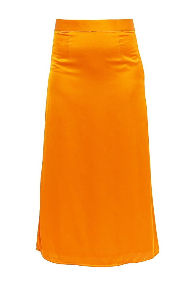 Janara Jones | Orange Low Waisted Maxi Skirt