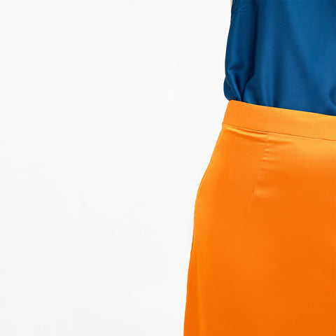 Janara Jones | Orange Low Waisted Maxi Skirt