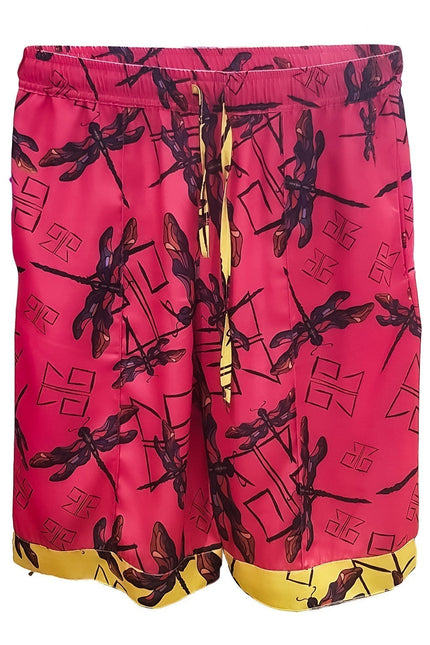 Janara Jones | Pink Dragonfly Print Sweatshorts