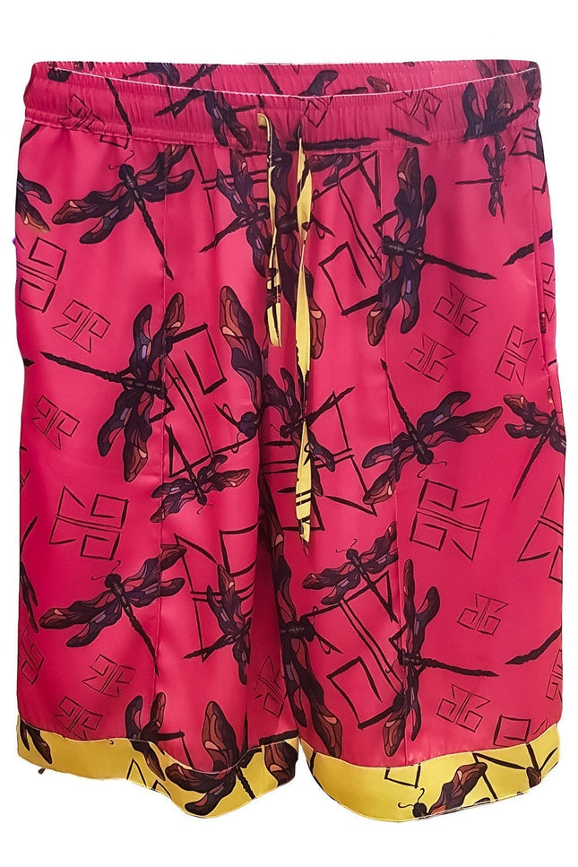Janara Jones | Pink Dragonfly Print Sweatshorts