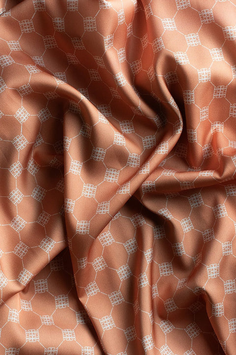 Janara Jones | Apricot Satin Twilly Shawl