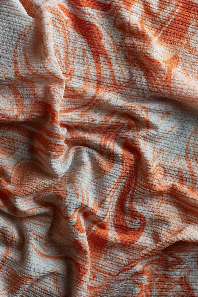 Janara Jones | Orange Tie Dye Synthetic Asymmetric Mini Dress