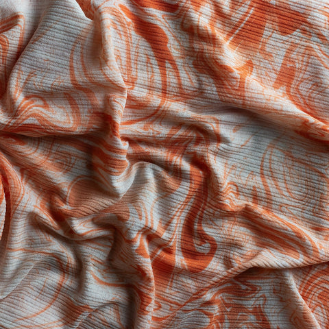 Janara Jones | Orange Tie Dye Synthetic Asymmetric Mini Dress