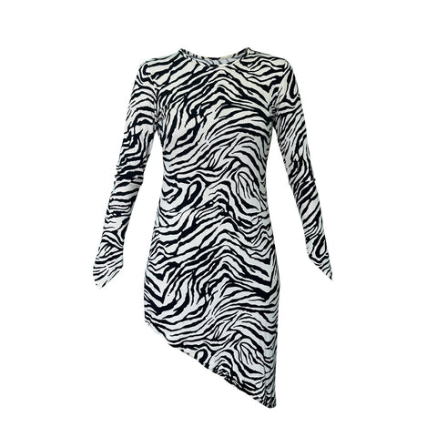 Janara Jones | Zebra Asymmetric Mini Dress