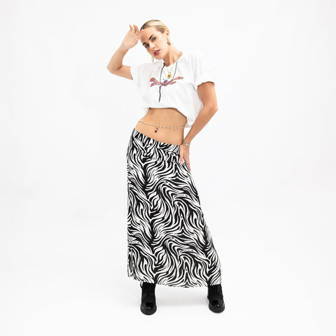 Janara Jones | Zebra Low Waisted Maxi Skirt