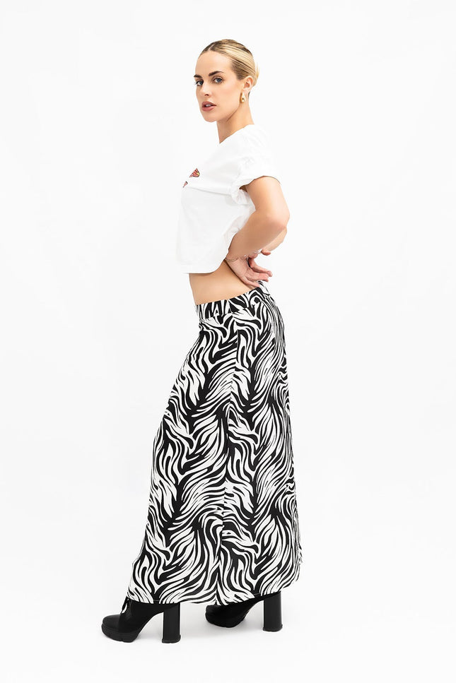 Janara Jones | Zebra Low Waisted Maxi Skirt