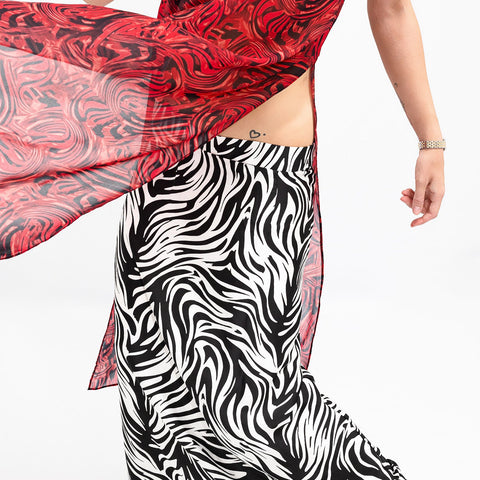 Janara Jones | Zebra Low Waisted Maxi Skirt